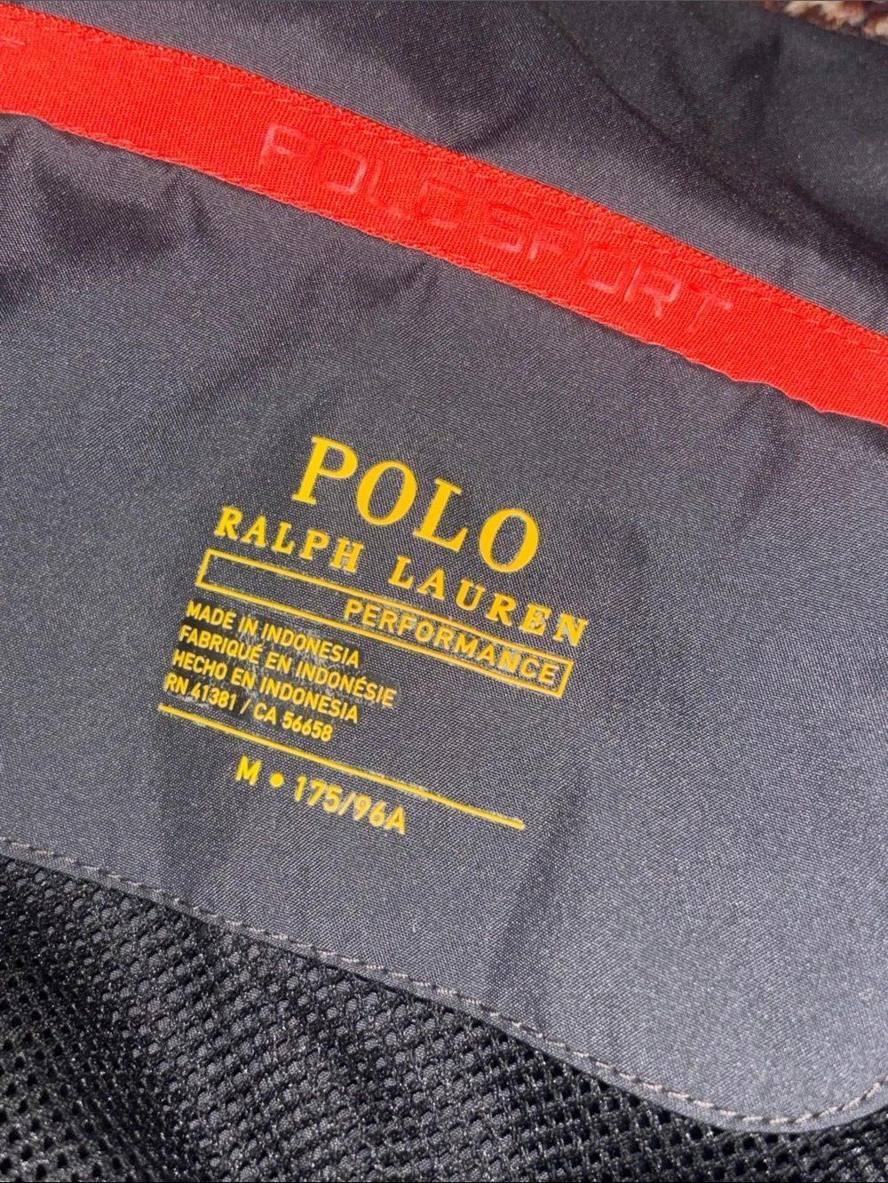 Polo Ralph Lauren big pony grey windbreaker active reflective designer coat Med